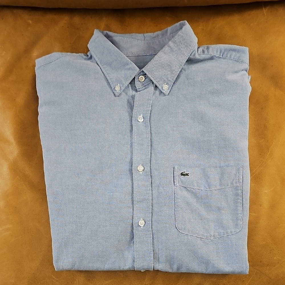 Lacoste Light Blue Casual Button-Down Shirt